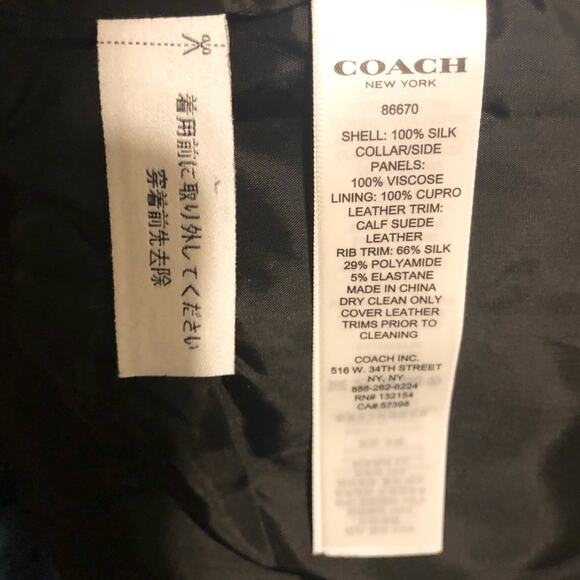 Coach 1941 Silk Framed Varsity Jacket Blue - Picture 5 of 7